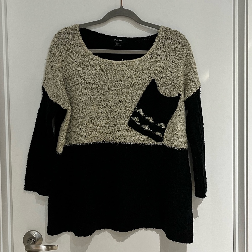 Oversized Knit Sweater, Size Small